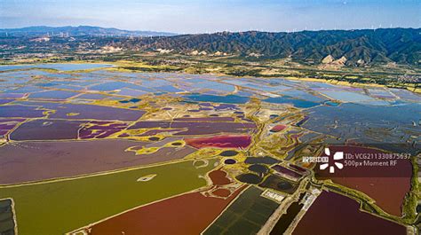中国死海：色彩斑斓的运城盐湖图片素材