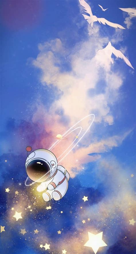 儿童宇航员在绚烂宇宙快乐飞翔矢量插画方图插画图片素材_ID:436239817-Veer图库