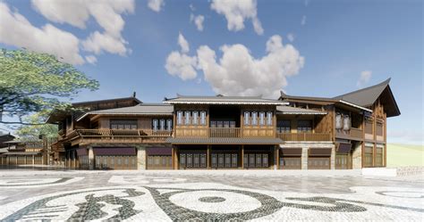 [贵州]丹寨苗族风情小镇建筑模型设计（2018年）-sketchup模型-筑龙渲染表现论坛