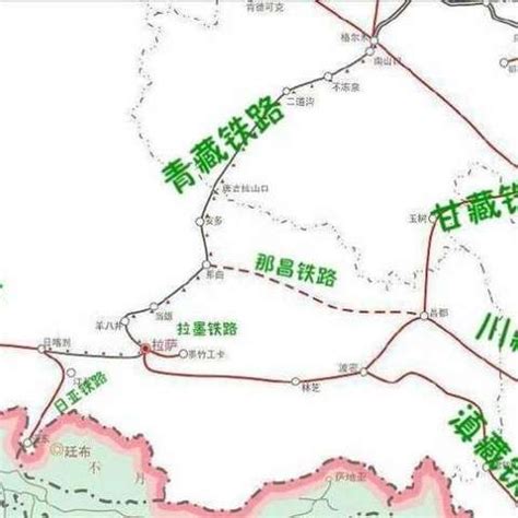青藏铁路路线图图片