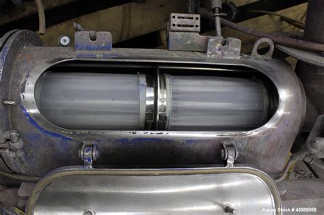Used- Centrifugal Sifter, 304 Stainless Steel. Ap