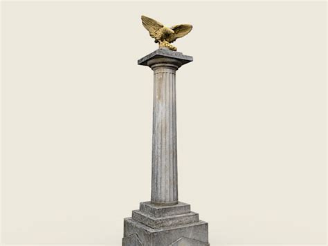 西方雕塑石膏建筑石柱免费模型