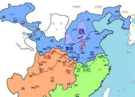 魏蜀吴三国地图图片