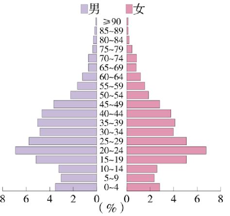 各主要年份中国人口金字塔 - 题盒-提核