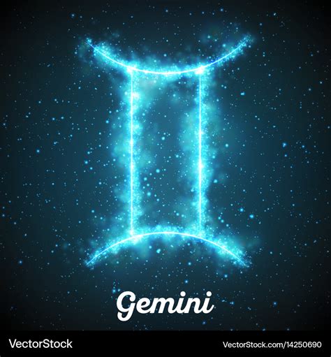 Abstract zodiac sign gemini Royalty Free Vector Image