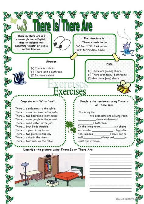 There is / There are sentences: English ESL worksheets pdf & doc