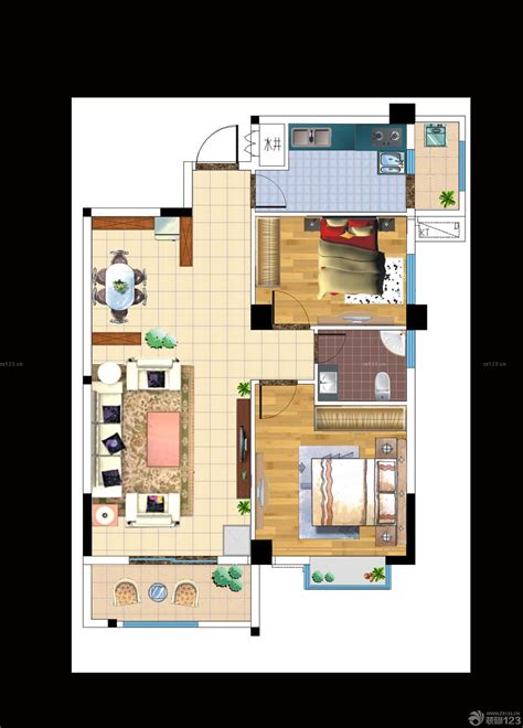 小户型60平米装修,两室一厅50平怎么布置,60平米改三居室_大山谷图库