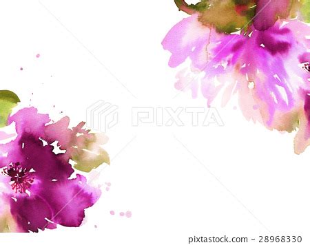 Greeting card with watercolor flowers handmade. - Stock Illustration ...