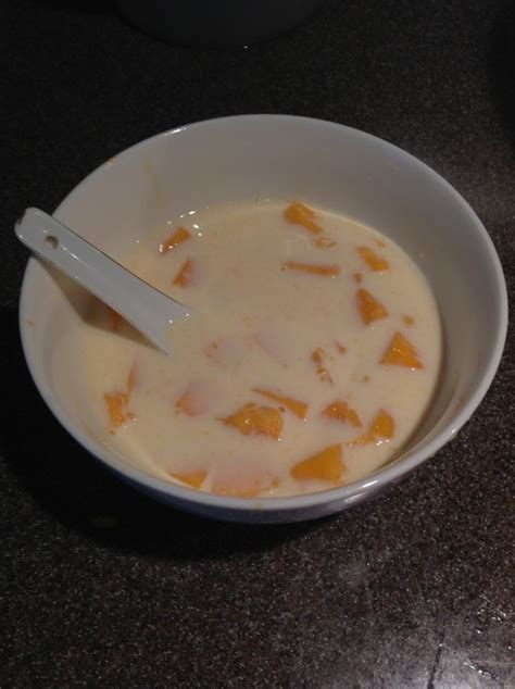 芒果牛奶的做法_【图解】芒果牛奶怎么做如何做好吃_芒果牛奶家常做法大全_O十_豆果美食