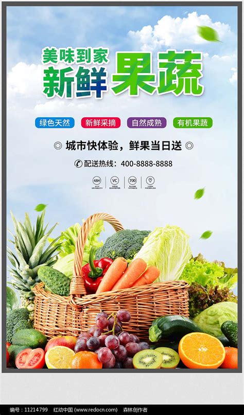 生鲜果蔬宣传海报设计图片_海报_编号11214799_红动中国
