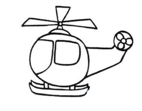 重型直升飞机简笔画 简笔画图片大全-蒲城教育文学网