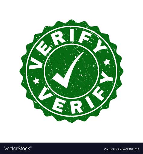 Verify grunge stamp with tick Royalty Free Vector Image