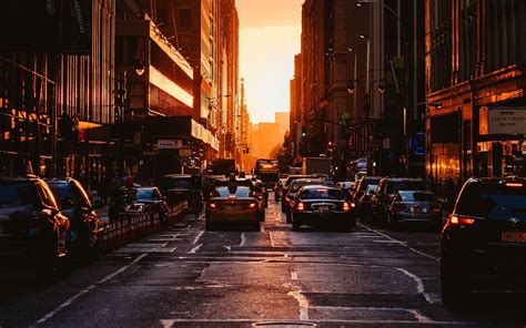 New York Sunset Wallpapers - Top Free New York Sunset Backgrounds ...