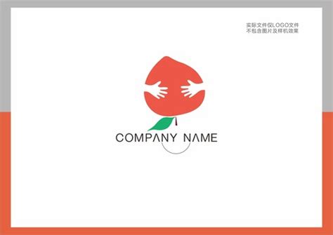 桃子logo设计爱心标志,电子电器类,LOGO/吉祥物设计,设计模板,汇图网www.huitu.com
