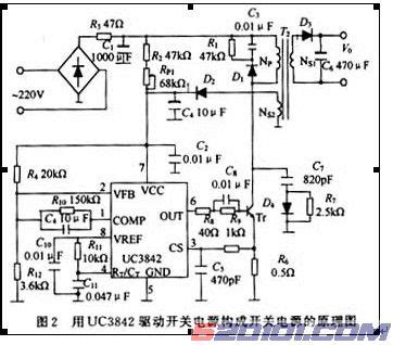 uc3842开关电源电路图_开关电源各功能电路_电压反馈环、短路保护