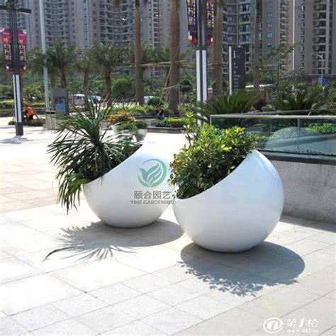 广东高而雅景观工程 户外广场花钵组合花器 玻璃钢花钵大花盆-阿里巴巴