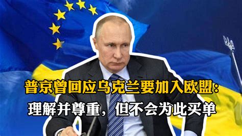 普京曾回应乌克兰要加入欧盟：理解并尊重，但不会为此买单_凤凰网视频_凤凰网