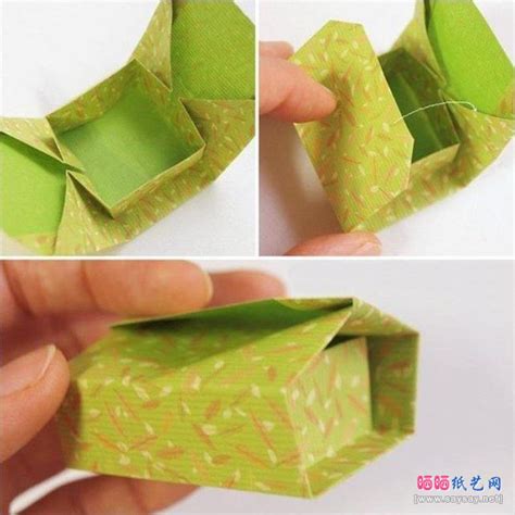 如何自制简单礼物盒 清新礼盒折纸图片教程_实用折纸_折纸教程（三） - 晒宝手工（晒晒纸艺网）