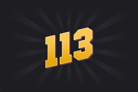113 Years Anniversary Celebration Vector Template, 113 number logo design, 113th birthday, Black ...