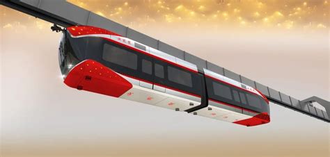 悬浮空中的列车来了！国内首辆磁浮空轨列车在武汉下线-港口网