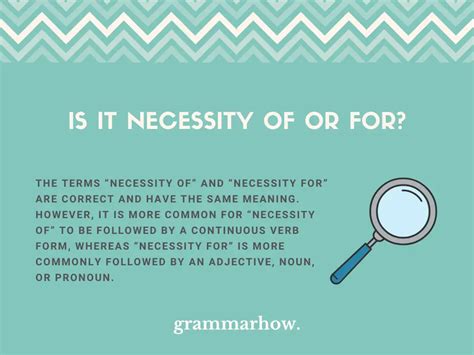 Necessity Of Or For? When To Use Each (With Examples) - TrendRadars