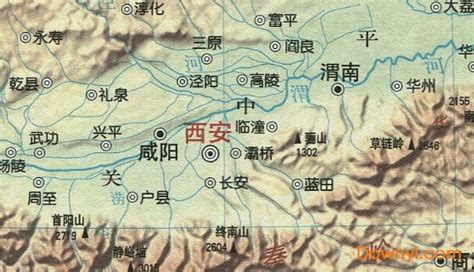 陕西省地形图图片