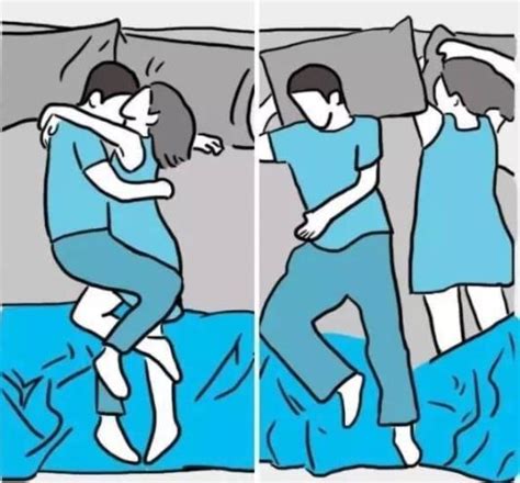 床上的十种姿势图片：10种夫妻睡姿感情一目了然_知秀网