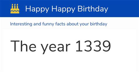 The year 1339: Calendar, history and birthdays