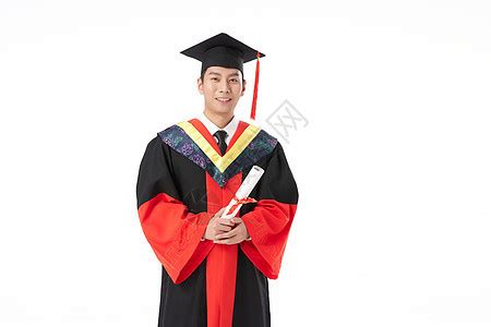 博士毕业生手拿毕业证书跳跃动作高清图片下载-正版图片501717510-摄图网