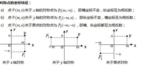 数学平面直角坐标系知识点：对称点的坐标特征_北京爱智康