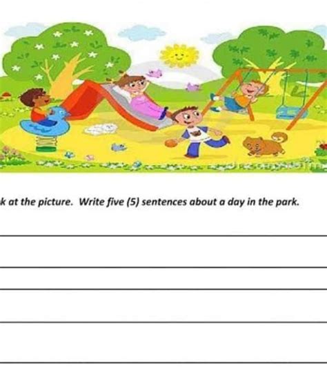 Creative Writing Writing Sentences Using Pictures Look at the picture ...