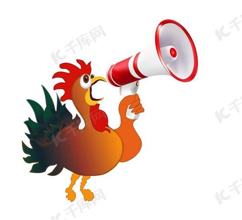 彩色公鸡在扩音器中尖叫。背景图片免费下载_海报banner/高清大图_千库网(图片编号6297524)