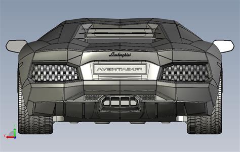 金色兰博基尼AventadorLP-7车型模拟_STEP_模型图纸下载 – 懒石网