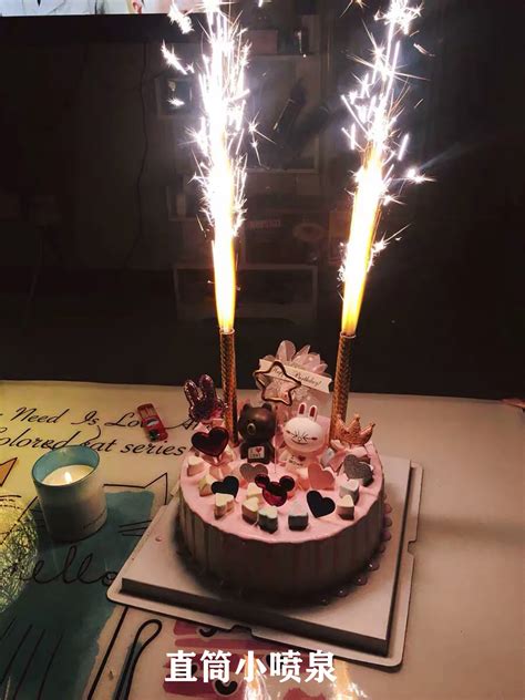 网红烟花蛋糕图片
