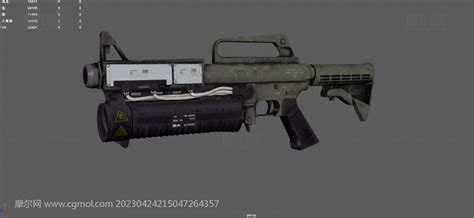 groza步枪 突击步枪 榴弹发射器_枪械武器模型下载-摩尔网CGMOL