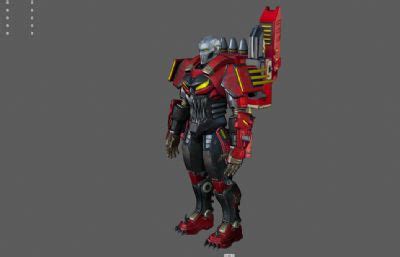 可飞行机甲战士 战争机器 人形机甲机械战士_科幻角色模型下载-摩尔网CGMOL