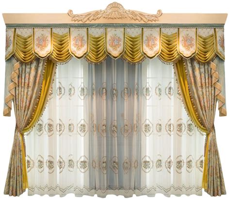 【包安装】欧式窗帘客厅奢华大气别墅高档豪华美式客厅卧室帘头幔-美间设计