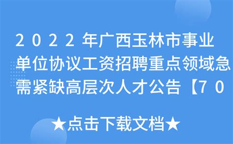 2022广西玉林市事业单位招聘教师岗1097人（4月9日8:30开始报名）
