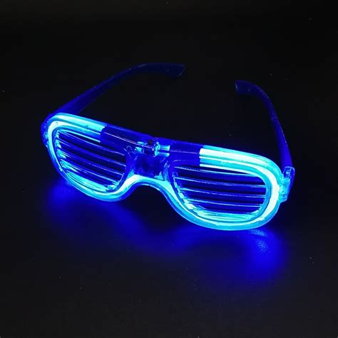 led发光眼镜 无线声控充电el冷光眼镜万圣派对用品百叶窗闪光眼镜-阿里巴巴