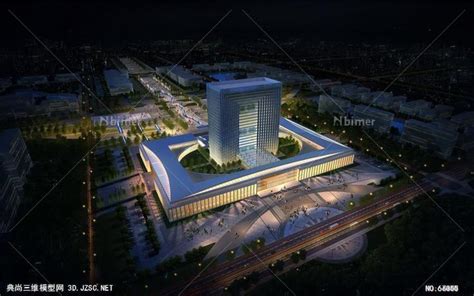 兰州新区政府行政中心方案办公楼 - SketchUp模型库 - 毕马汇 Nbimer