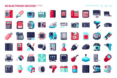 60个电子设备图标创意类矢量图标下载60 Electronic Devices Icons - 设计口袋