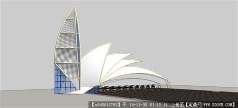 高速公路收费站设计su模型