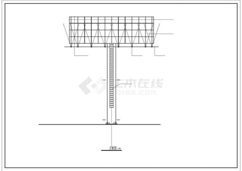 钢结构广告牌结构施工图（含设计说明）_广告牌构造图_土木在线