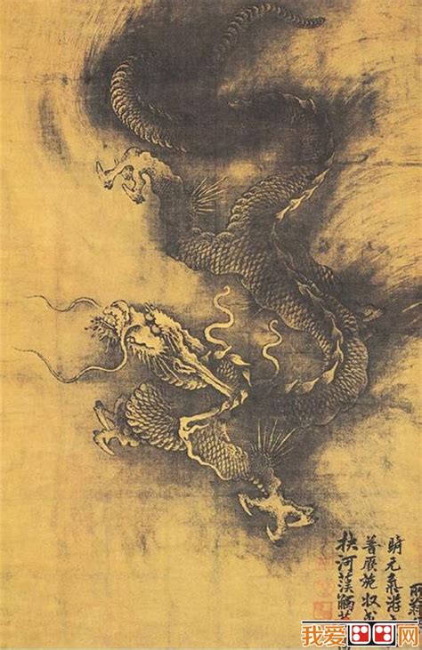 陈容《云龙图》描绘腾空飞跃的巨龙的陈容水墨画代表作