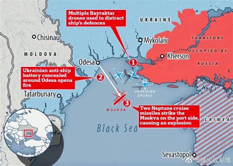 太惨了！俄黑海舰队旗舰莫斯科号导弹巡洋舰爆炸受损画面曝光……