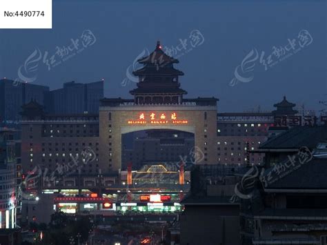 北京西站夜景,都市风光,建筑摄影,摄影,汇图网www.huitu.com