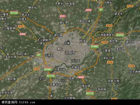沈阳市地图 - 沈阳市卫星地图 - 沈阳市高清航拍地图 - 便民查询网地图