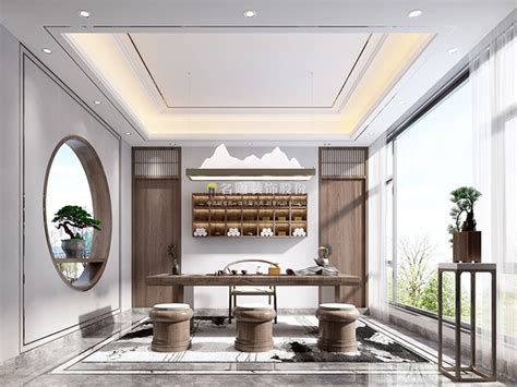 新中式茶室空间设计3d模型[原创]