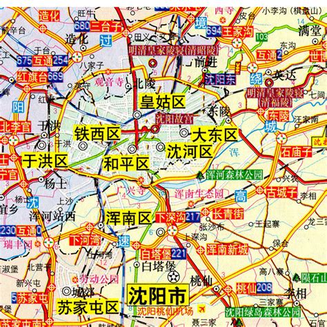 沈阳行政区划图图片