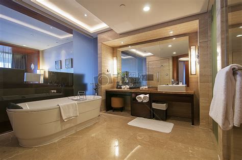 高级酒店的洗手间高清图片下载-正版图片500420416-摄图网